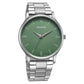 Sonata Aspire Quartz Analog Green Dial Stainless Steel Strap Watch for Men 77105sm13w