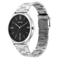 Sonata Aspire Quartz Analog with Date Black Dial Stainless Steel Strap Watch For Men 77105sm21w