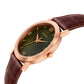 Sonata Quartz Analog Green Dial Leather Strap Watch for Men nr77108wl01w / 77108wl01w