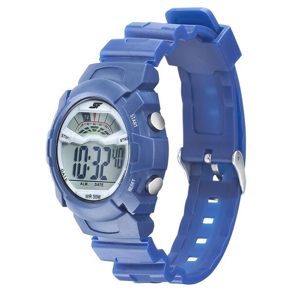 SF Digital Dial Blue PU Strap Watch for Men ns77109pp03 / 77109pp03