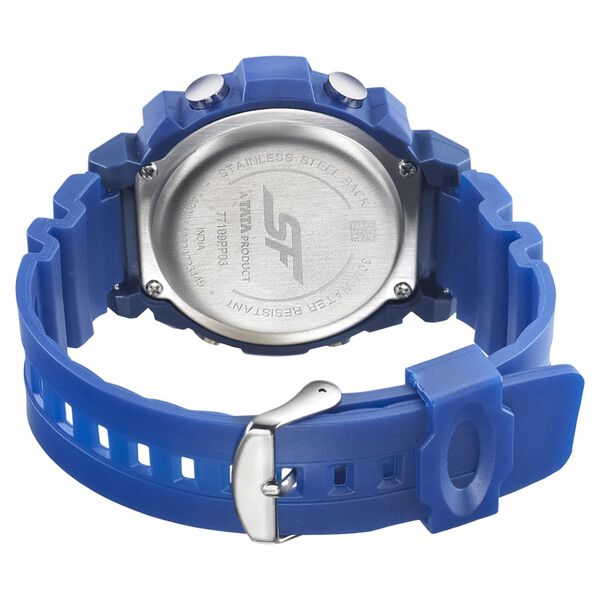 SF Digital Dial Blue PU Strap Watch for Men ns77109pp03 / 77109pp03