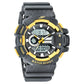 SF Quartz Analog Digital Black Dial PU Strap Watch for Men ns77118pp03w / 77118pp03w