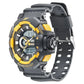 SF Quartz Analog Digital Black Dial PU Strap Watch for Men ns77118pp03w / 77118pp03w