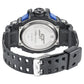 SF Quartz Analog Digital Black Dial PU Strap Watch for Men ns77118pp06w / 77118pp06w