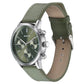 Sonata Quartz Multifunction Green Dial Green Leather Strap Watch For Men 77139SL02