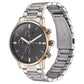 Sonata Quartz Multifunction Black Dial Two Toned Stainless Steel Strap Watch For Men 77145km01