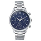 Sonata Wedding Edit Quartz Multifunction Blue Dial Stainless Steel Strap Watch For Men 77146sm02