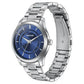 Sonata Quartz Analog Blue Dial Silver Stainless Steel Strap Watch For Men 77149sm01