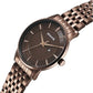 Sonata Wedding Quartz Analog Brown Dial Stainless Steel Strap Watch For Men 77153qm02