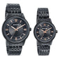 Sonata Wedding Edit Quartz Analog Black Dial Stainless Steel Strap Watch For Pair 7715487076nm01