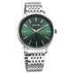 Sonata Wedding Quartz Analog Green Dial Stainless Steel Strap Watch For Men 77156SM02