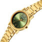 Sonata Classic Quartz Analog Green Dial Golden Stainless Steel Strap Watch for Men 7987ym15w