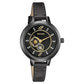 Sonata Unveil Black Dial Women Watch With Leather Strap nr8141nl03 / 8141nl03