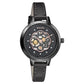 Sonata Unveil Black Dial Women Watch With Leather Strap 8141nl04