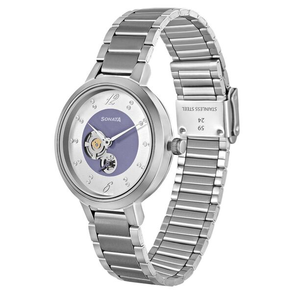 Sonata Unveil Quartz Multifunction Stainless Steel Strap Watch for Women nr8141sm14 / 8141sm14