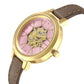 Sonata Unveil Quartz Multifunction Leather Strap Watch for Women 8141yl02