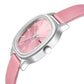 Sonata Linnea Pink Dial Women Watch With Leather Strap NS8173SL01