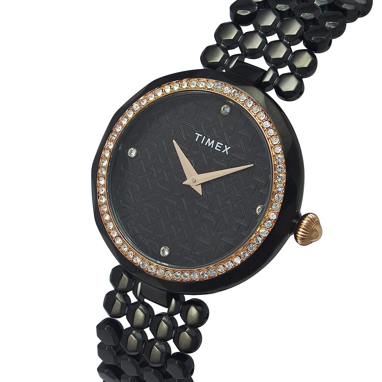 TIMEX FRIA WOMEN'S BLACK DIAL ROUND CASE 2 HANDS FUNCTION WATCH -TWEL13909