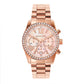 Lexington Pavé Rose Gold-Tone Watch MK7242