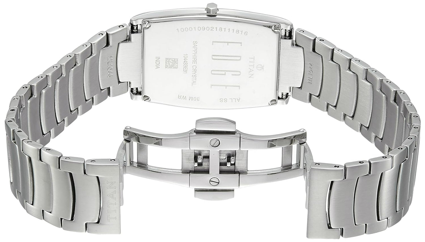 Titan Edge Silver Dial Silver Stainless Steel Strap Watch NH1044SM16A (DF658B)