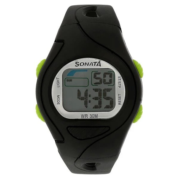 Sonata SF Digital Grey Dial Plastic Strap Unisex Watch ns87011pp01 / 87011pp01