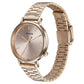 Sonata Elegent Essentials Quartz Analog Rose Gold Dial Stainless Steel Strap Watch For Women 87045wm01w