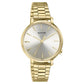 Sonata Elegent Essentials Quartz Analog Champagne Dial Stainless Steel Strap Watch For Women 87045ym01w