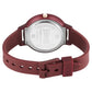 Sonata Splash Quartz Analog Maroon Dial Plastic Strap Watch for Women 87049pp16w