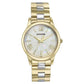 Sonata Glam Gold Quartz Analog Off White Dial Stainless Steel Strap Watch For Women 87061bm01w