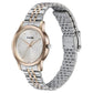 Sonata Glam Gold Quartz Analog Silver Dial Stainless Steel Strap Watch For Women 87061km01w