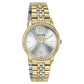 Sonata Glam Gold Quartz Analog Silver Dial Stainless Steel Strap Watch For Women 87062bm01w