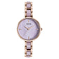 Sonata Wedding Edit Quartz Analog Purple Dial Stainless Steel With Acetate Strap Watch For Women 87064kd03