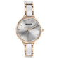 Sonata Quartz Analog Silver Dial Two Toned Stainless Steel Strap Watch For Women 87065kd02