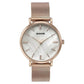 Sonata Wedding Bling Quartz Analog Brown Dial Rose Gold Stainless Steel Strap Watch for Women  87050WM12