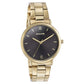 Sonata Quartz Analog Black Dial Golden Stainless Steel Strap Watch For Women 87071ym01