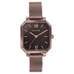 Sonata Modern Edit Quartz Analog Brown Dial Brown Stainless Steel Strap Watch For Women 87072qm01