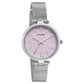 Sonata Wedding Quartz Analog Purple Dial Stainless Steel Strap Watch For Women 87078sm01