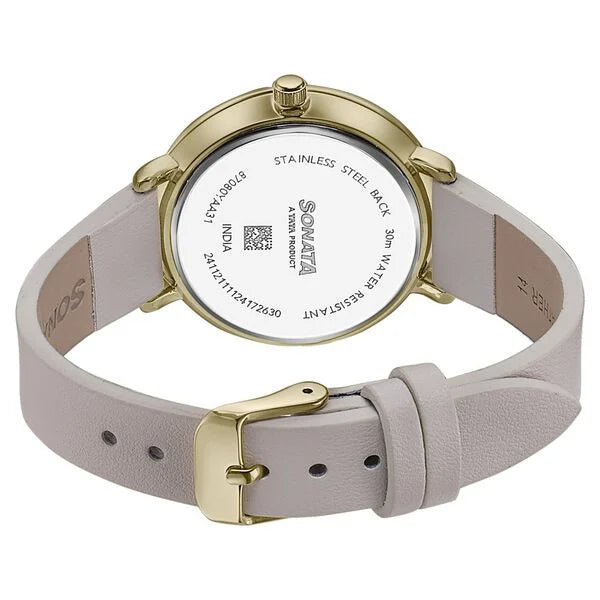 Sonata Wedding Edit Quartz Analog Silver Dial Stainless Steel Strap Watch For Women 87080yl01