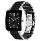 Titan Black Dial Two Toned Steel & Ceramic Strap Watch NL90013SD02 (DE138)