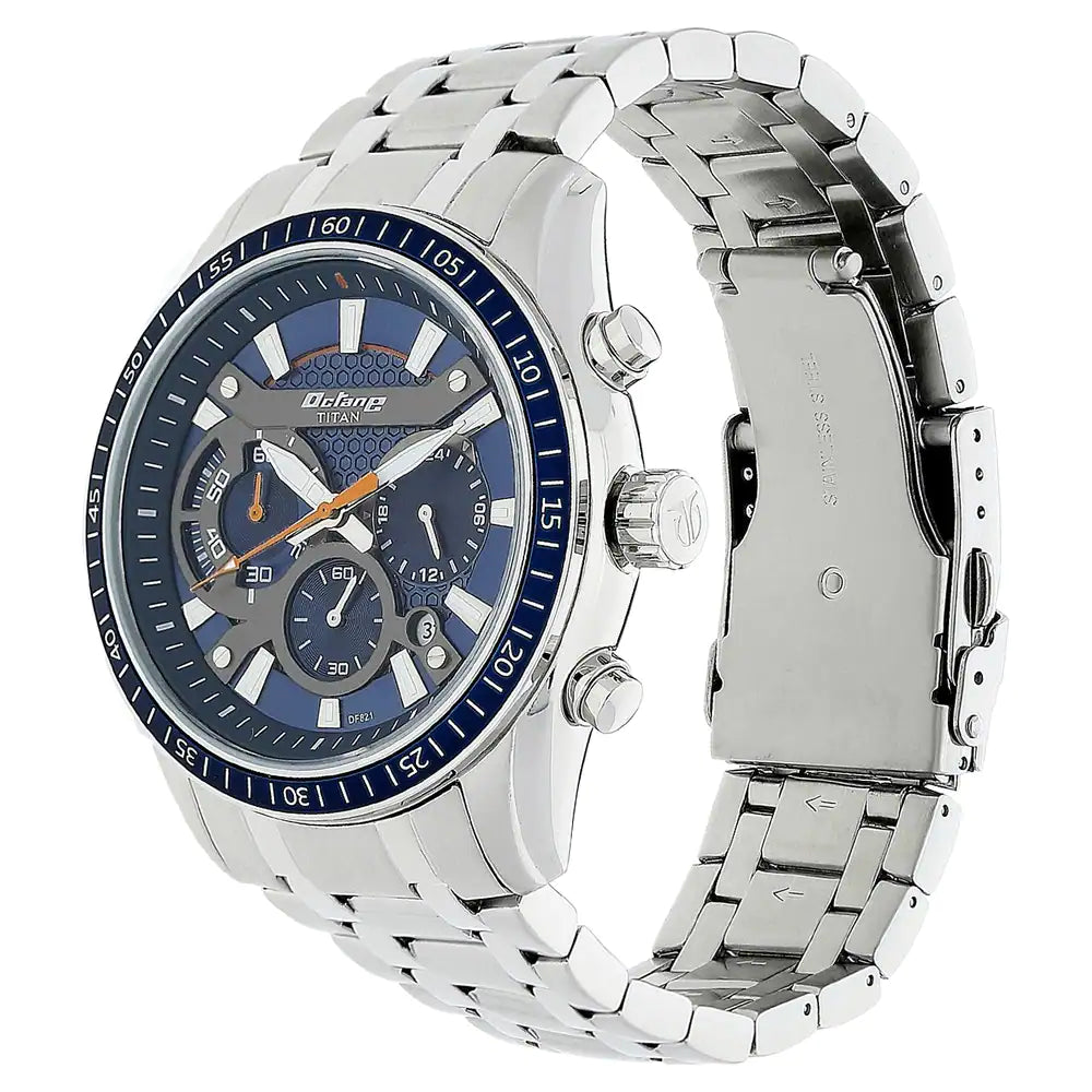 Titan octane hotsell blue chronograph watch