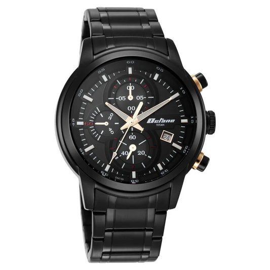 Titan Octane Black Dial Chronograph Watch for Men NS90086KM05  / 90086KM05