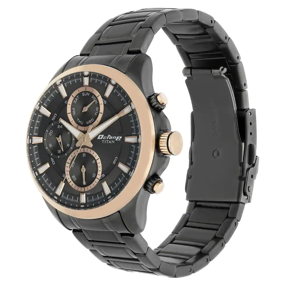 Octane Black Dial Stainless Steel Strap Watch 90104KM04 / NP90104KM04