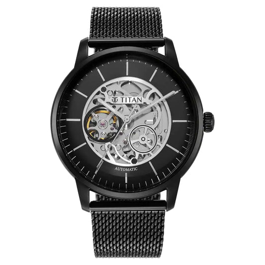 Mechnaical Black Dial Analog Watch for Men 90110NM01 / NS90110NM01