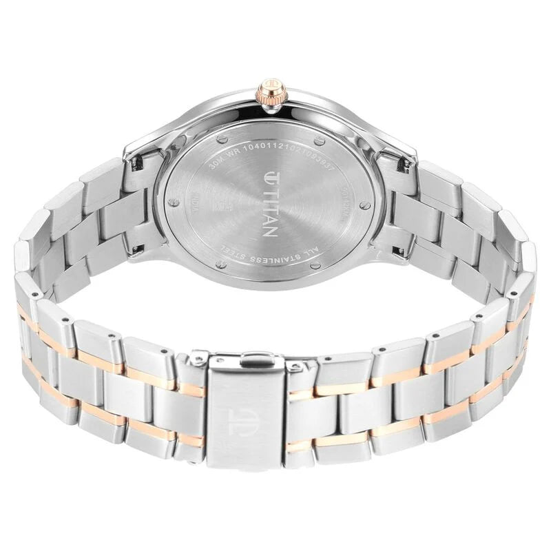 Titan Classique Slimline Silver Dial Analog with Date Stainless Steel Strap watch for Men NS90142KM01 / 90142KM01