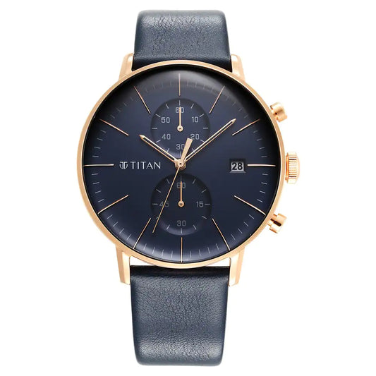 Infinity Display Blue Dial Leather Strap Watch 90146WL01  / NS90146WL01