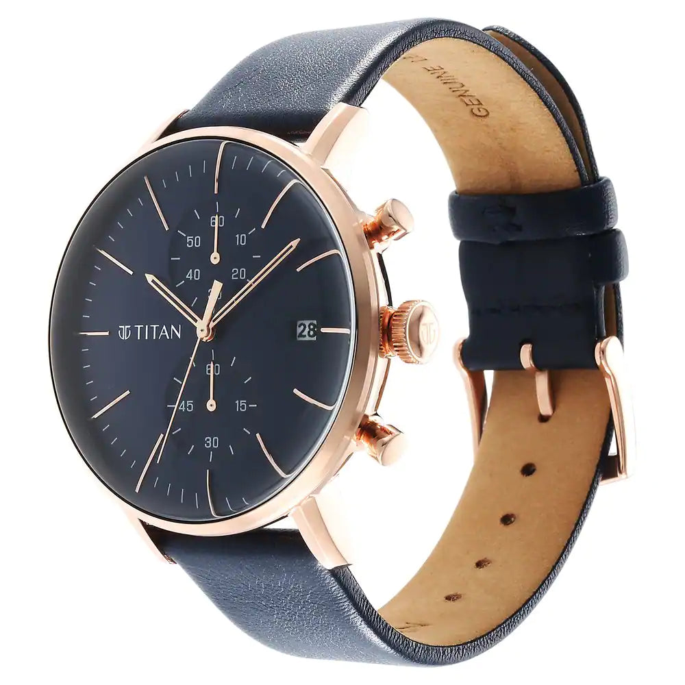 Infinity Display Blue Dial Leather Strap Watch 90146WL01  / NS90146WL01