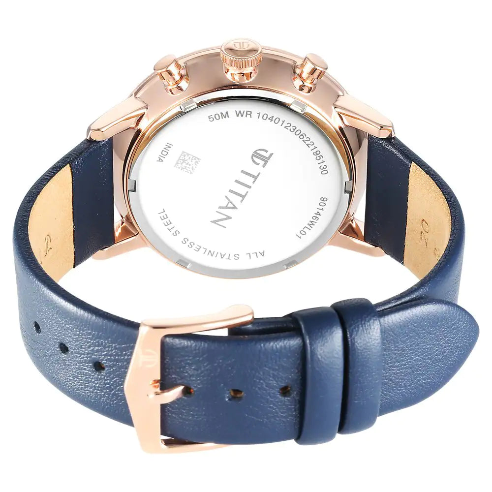 Infinity Display Blue Dial Leather Strap Watch 90146WL01  / NS90146WL01