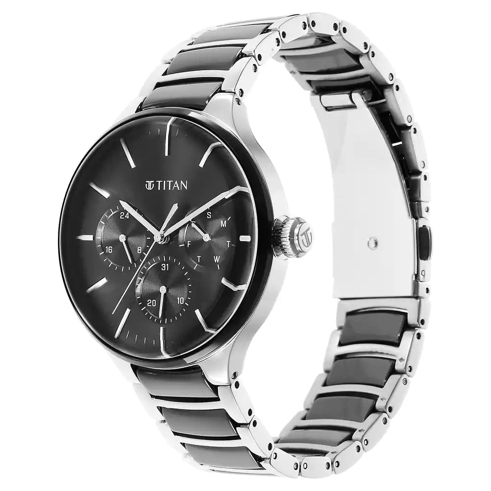 Ceramic Fusion Black Dial Multifunction Watch 90148KD01 / NS90148KD01