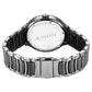 Titan Ceramic Fusion Quartz Multifunction Black Dial With Two Toned Color Stainless Steel Strap Watch For Men 90148kd06