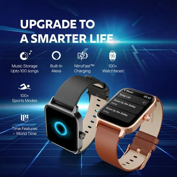 Titan Traveller with 4.52 cm AMOLED Display, BT Calling, India's First FitVerse Smartwatch with Brown Leather Strap 90166ap03